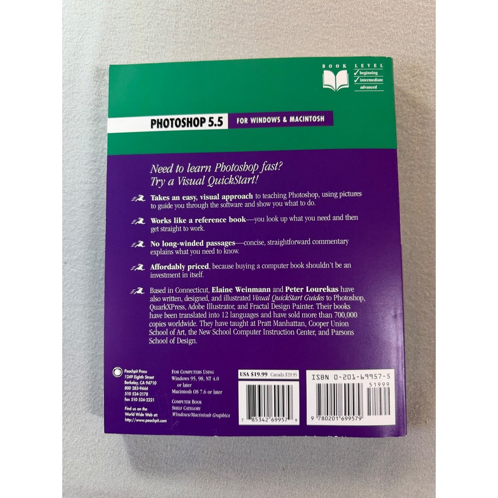 Photoshop 5.5 Visual QuickStart Guide Windows Macintosh Peachpit Press Book - Picture 5 of 5